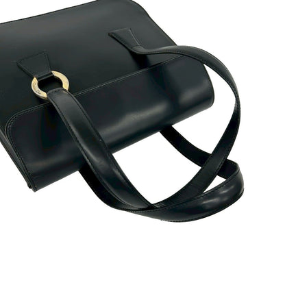 Dior Vintage Logo Leather Tote Black — view 4