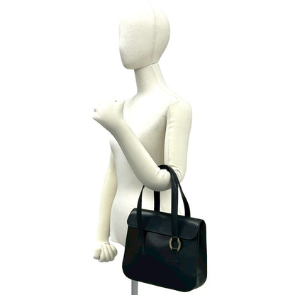 Dior Vintage Logo Leather Tote Black — view 2