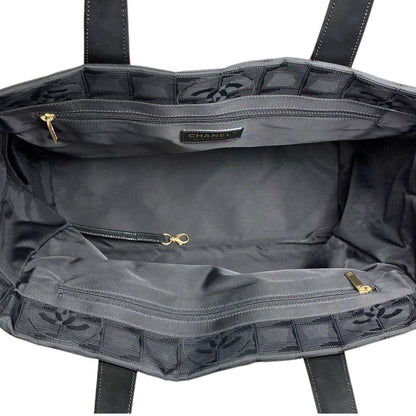 Chanel Tote New Travel Black Nylon Jacquard — view 9