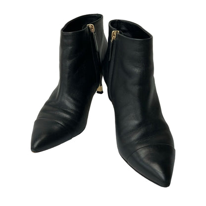Chanel Short Boots 36.5 C Black Lambskin — view 2