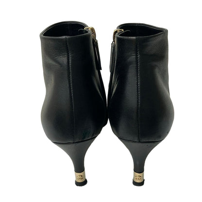 Chanel Short Boots 36.5 C Black Lambskin — view 3