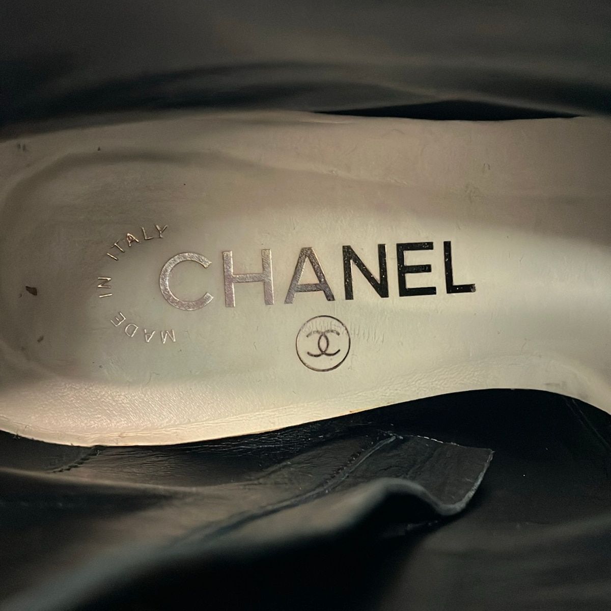 Chanel Short Boots 36.5 C Black Lambskin — view 5