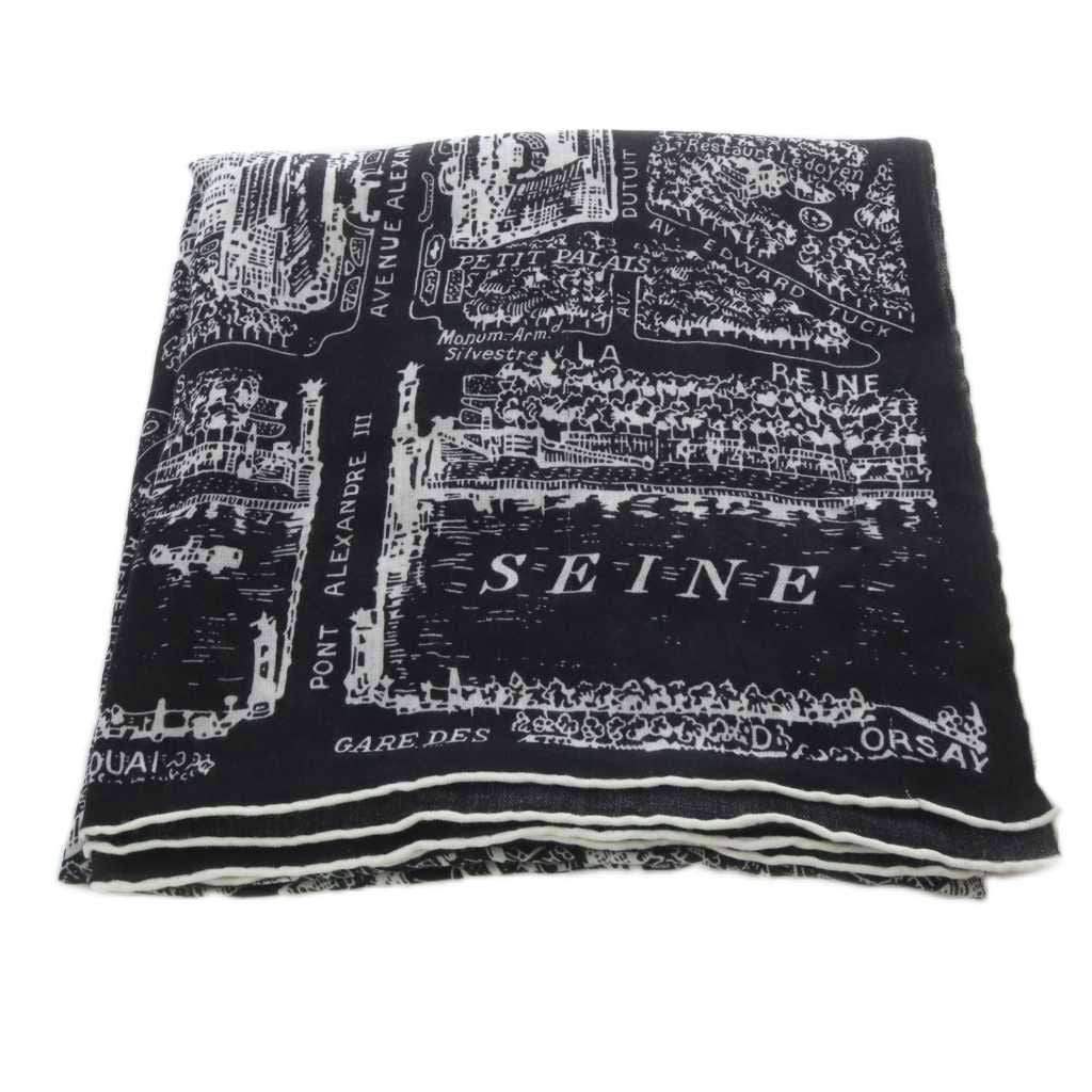 Dior Plan de Paris Shawl Scarf Black