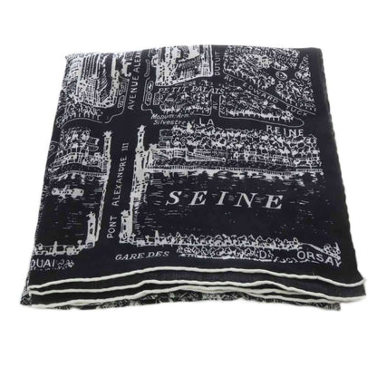 Dior Plan de Paris Shawl Scarf Black