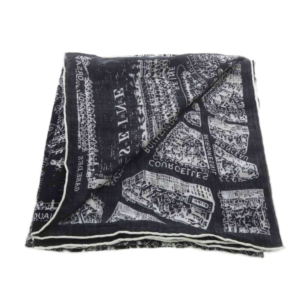 Dior Plan de Paris Shawl Scarf Black — view 3
