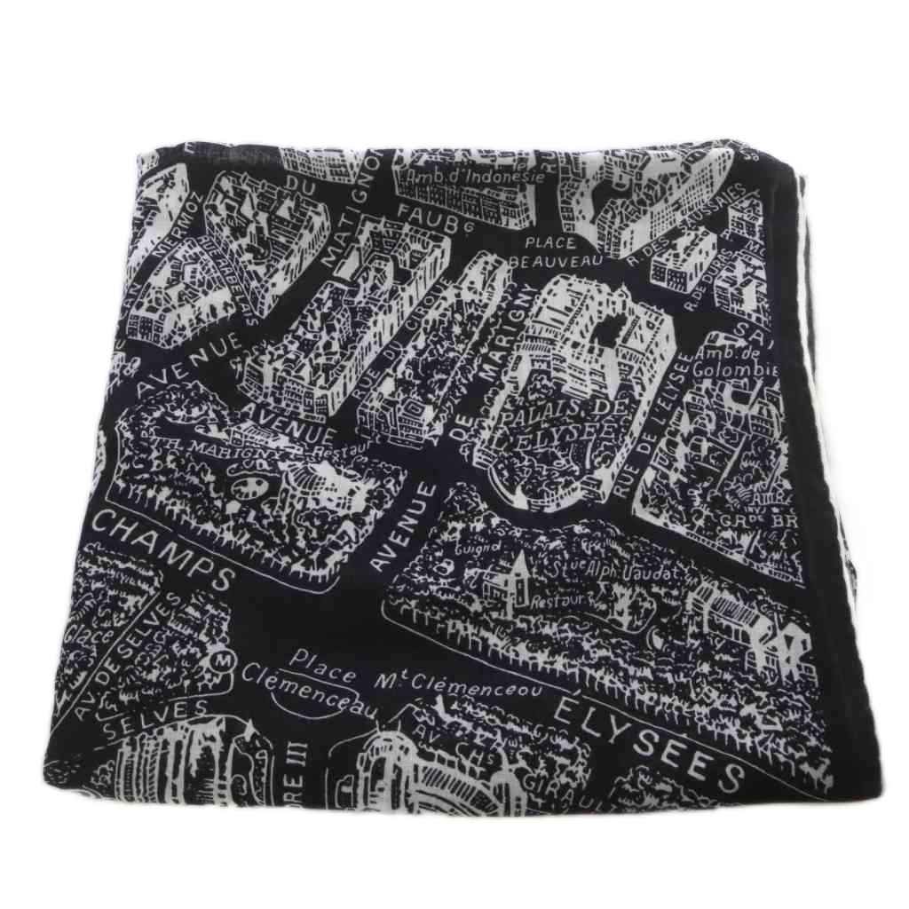Dior Plan de Paris Shawl Scarf Black — view 4