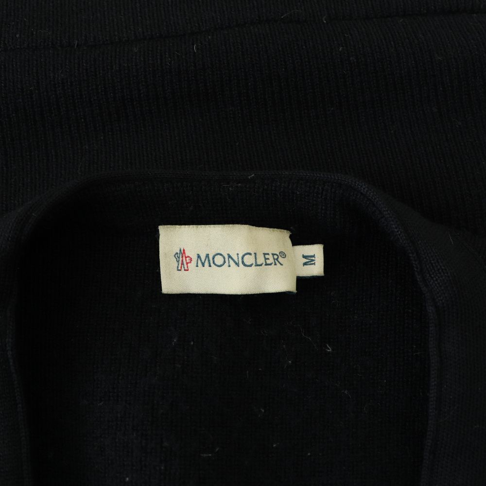 Moncler Maglia Tricot Gilet Knit Contrast Down Jacket Vest M Black Navy CX AD — view 3