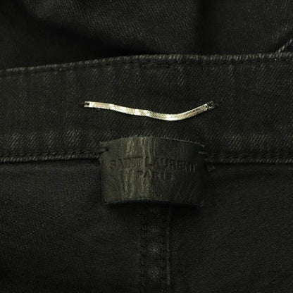 Saint Laurent Paris M Sk Lw Black Denim Pants Jeans Skinny 27 CX — view 3