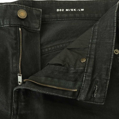 Saint Laurent Paris M Sk Lw Black Denim Pants Jeans Skinny 27 CX — view 5