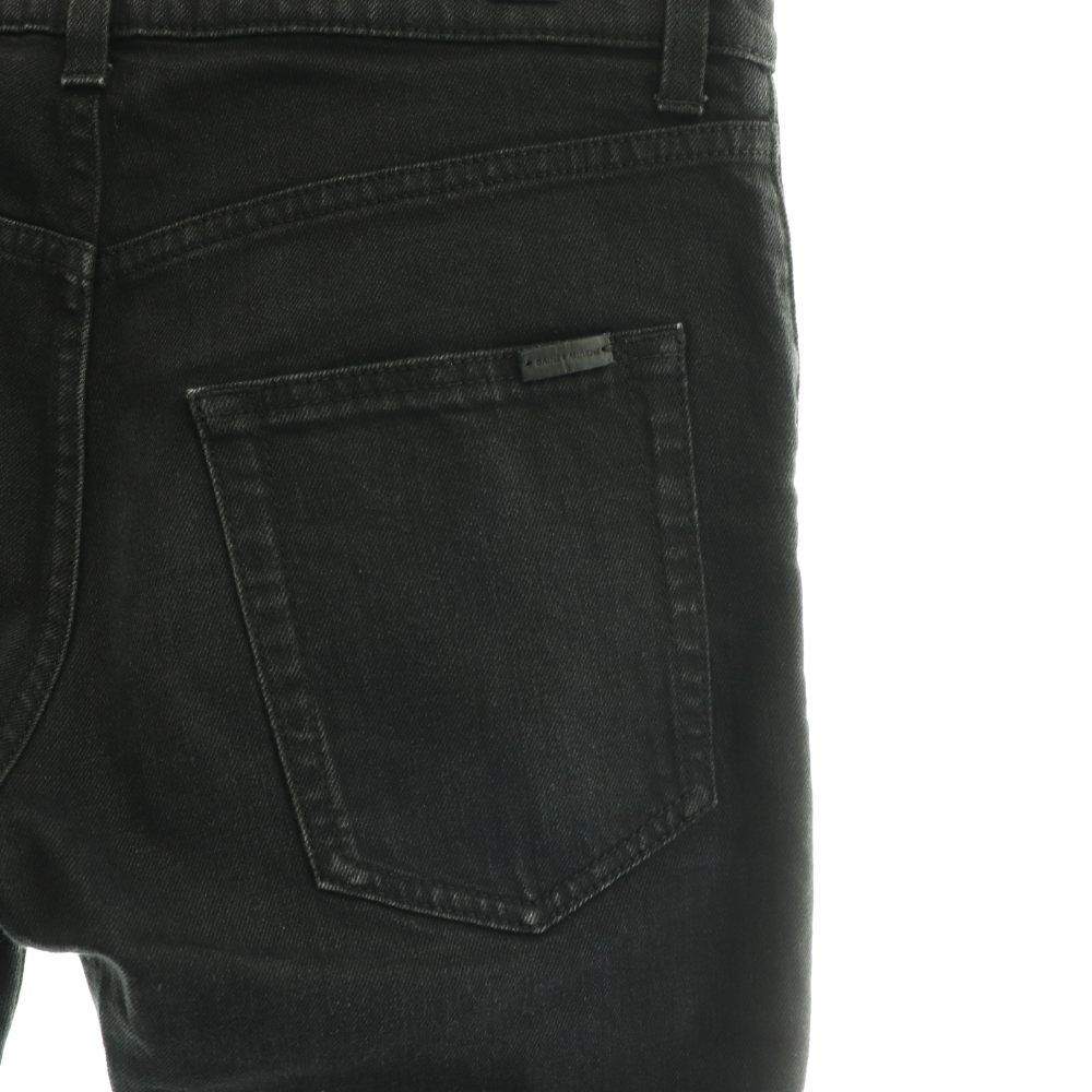 Saint Laurent Paris M Sk Lw Black Denim Pants Jeans Skinny 27 CX — view 7