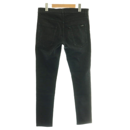 Saint Laurent Paris M Sk Lw Black Denim Pants Jeans Skinny 27 CX — view 2