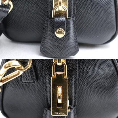 Prada Saffiano Luxe 2-Way Shoulder Bag Black — view 6