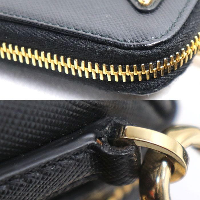 Prada Saffiano Luxe 2-Way Shoulder Bag Black — view 7