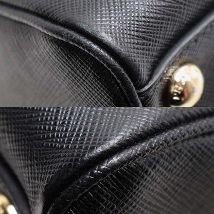 Prada Saffiano Luxe 2-Way Shoulder Bag Black — view 9