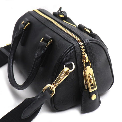 Prada Saffiano Luxe 2-Way Shoulder Bag Black — view 2