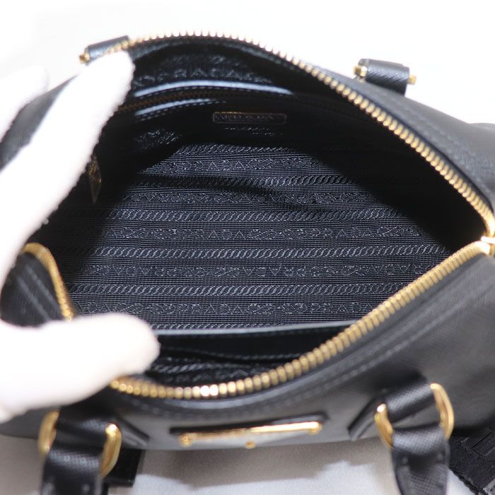 Prada Saffiano Luxe 2-Way Shoulder Bag Black — view 4