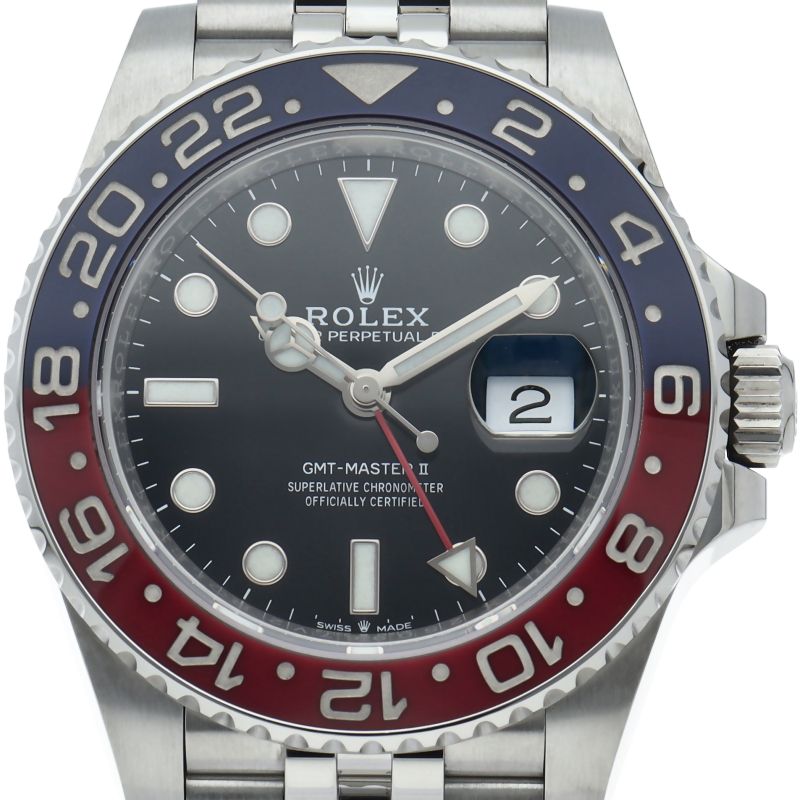 Rolex GMT Master 2 Watch Box SS Black Polished