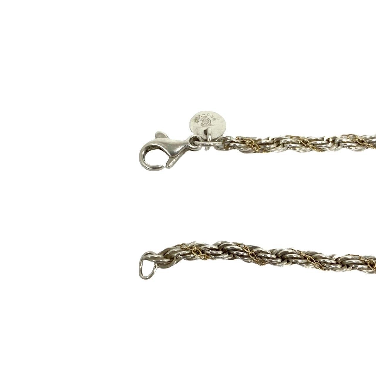 Tiffany & Co Twist Loop 925 Sterling Silver Gold Bracelet — view 4
