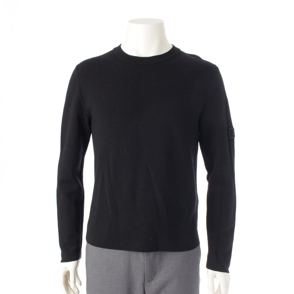 Dior Wool Logo Patch Knit Sweater Black
