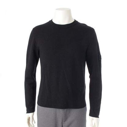 Dior Wool Logo Patch Knit Sweater Black