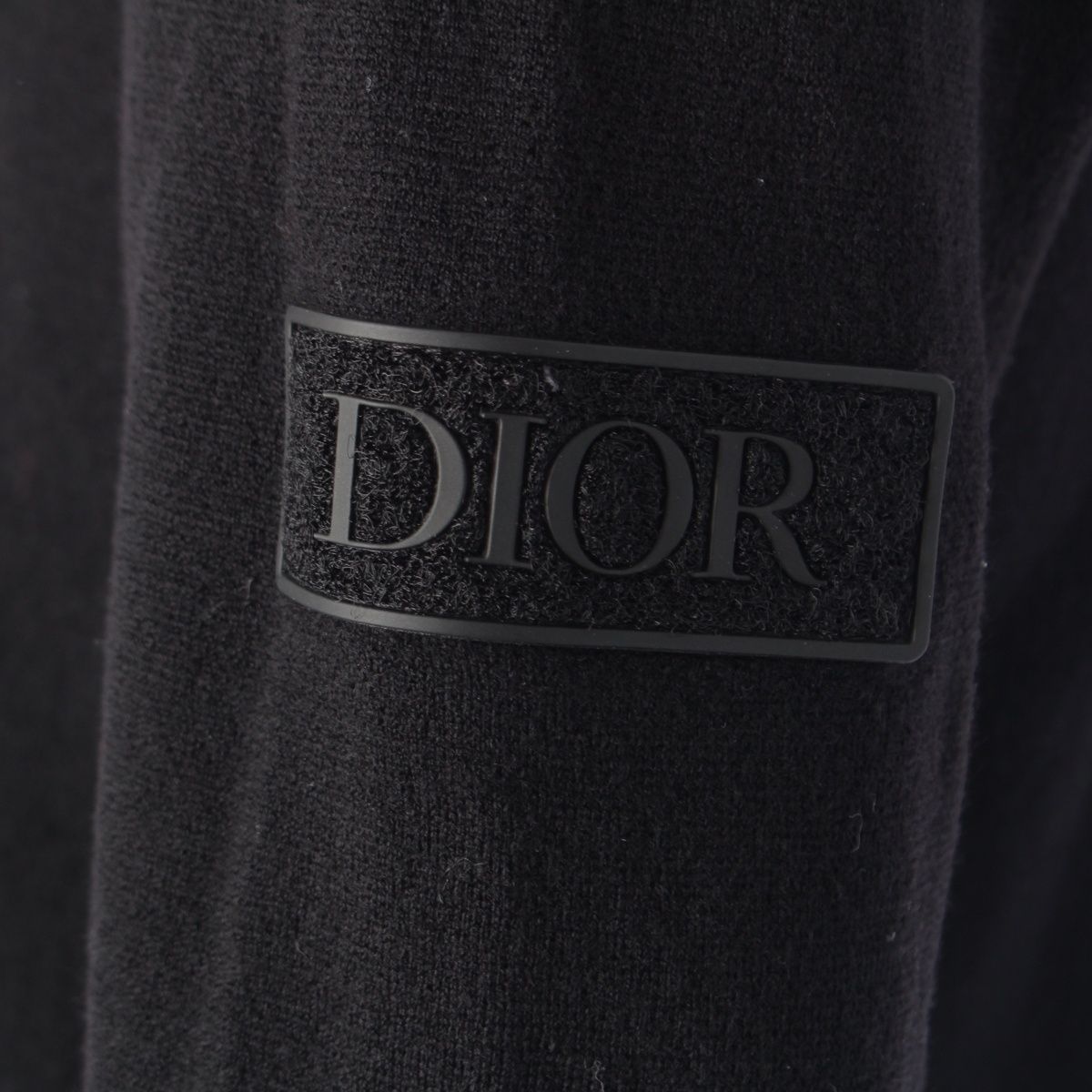 Dior Wool Logo Patch Knit Sweater Black — view 8