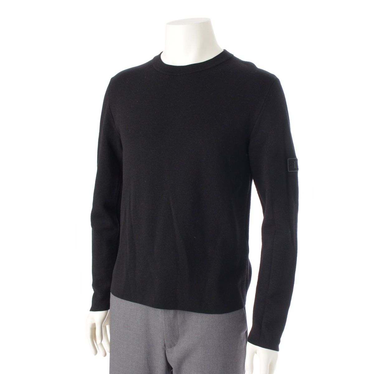 Dior Wool Logo Patch Knit Sweater Black — view 2