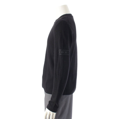 Dior Wool Logo Patch Knit Sweater Black — view 3