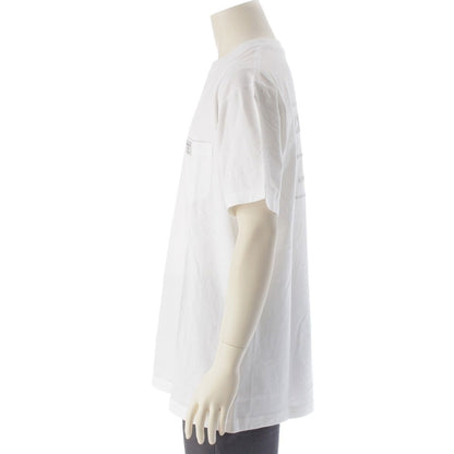 Dior Cotton Logo Embroidery T-Shirt Short Sleeve Top White — view 3