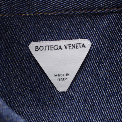 Bottega Veneta Wool Twill Denim Hiyo Long Sleeve Shirt Top Indigo 46 — view 9