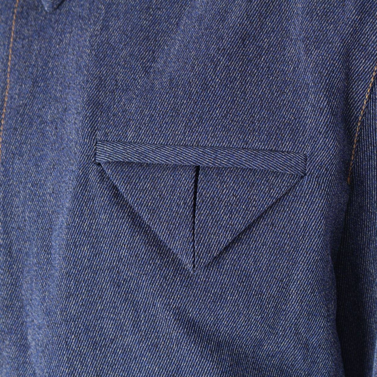 Bottega Veneta Wool Twill Denim Hiyo Long Sleeve Shirt Top Indigo 46 — view 8