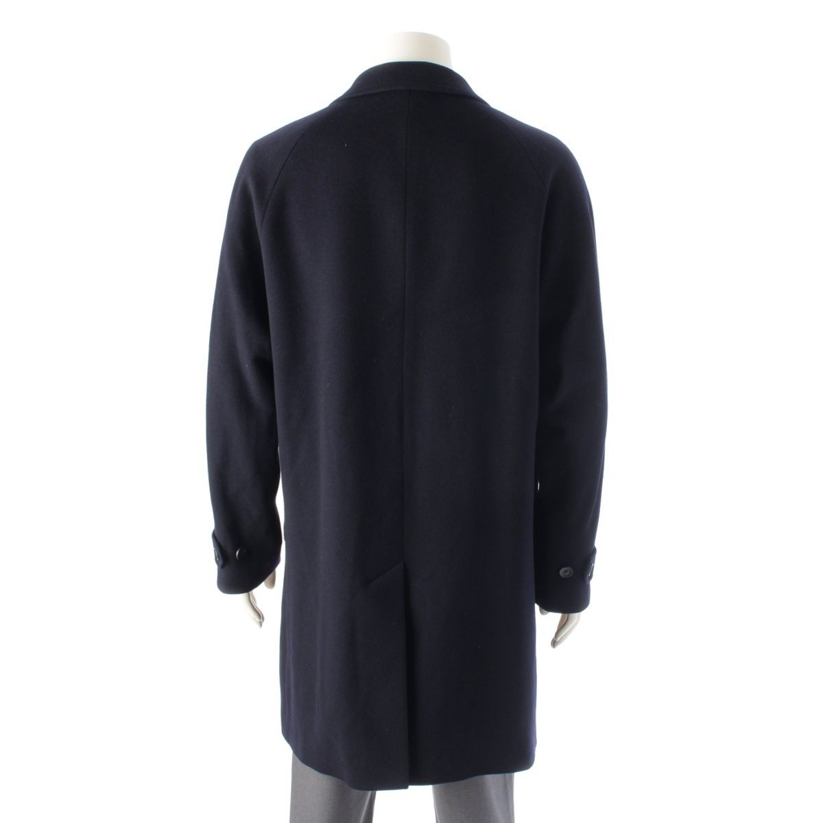 Loro Piana Supreme Wool Over Chess Star Coat Navy — view 4