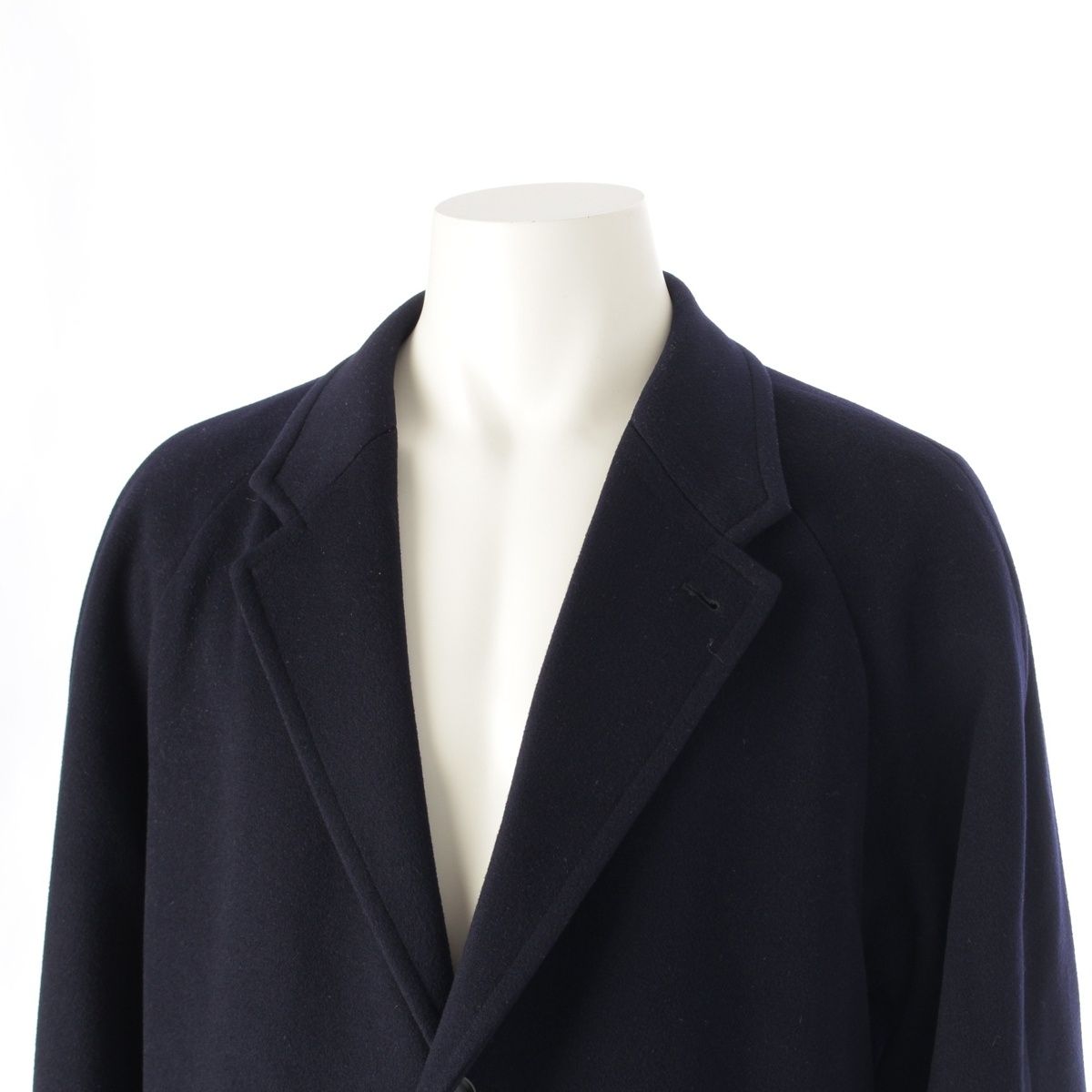 Loro Piana Supreme Wool Over Chess Star Coat Navy — view 5