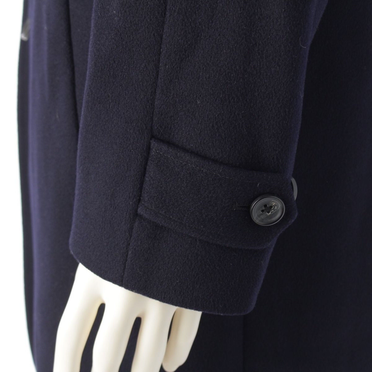 Loro Piana Supreme Wool Over Chess Star Coat Navy — view 7