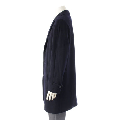 Loro Piana Supreme Wool Over Chess Star Coat Navy — view 3