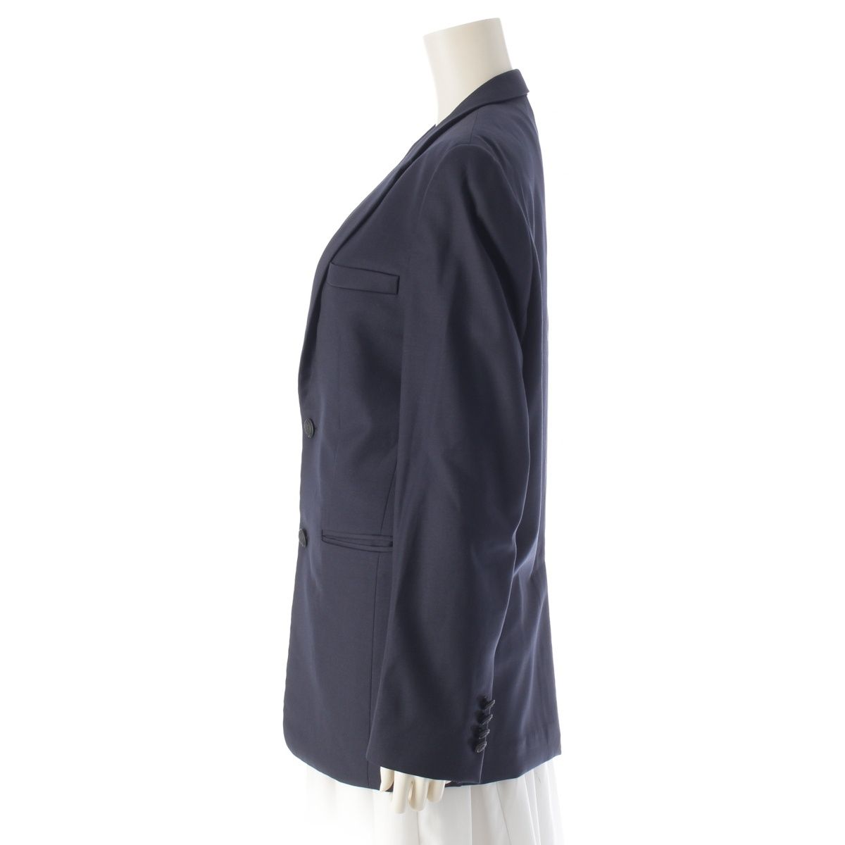 Dior Wool Cupro Single Tailored Jacket Top Navy 46 — view 3