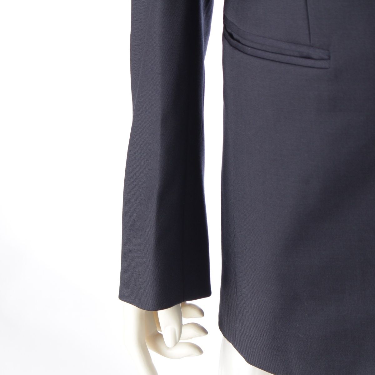 Dior Wool Cupro Single Tailored Jacket Top Navy 46 — view 6