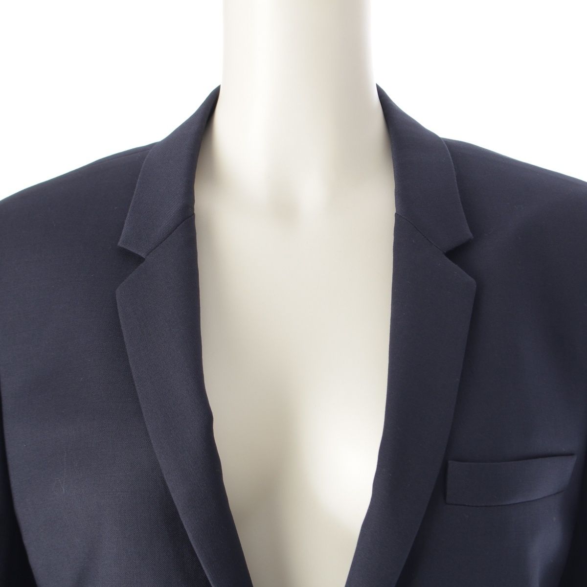 Dior Wool Cupro Single Tailored Jacket Top Navy 46 — view 5