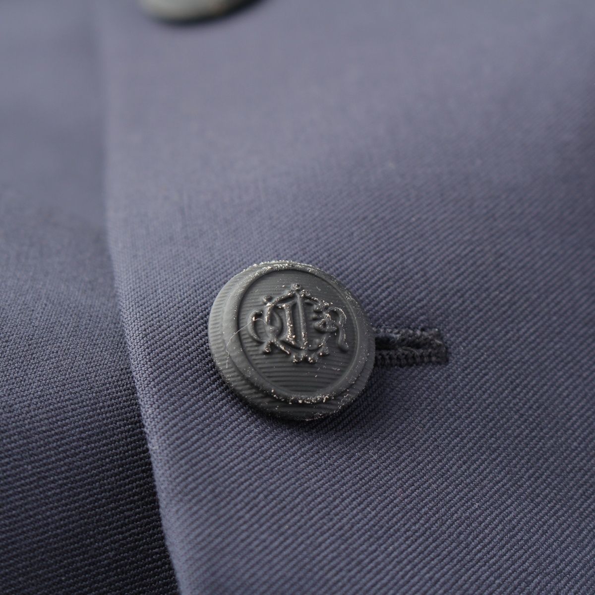 Dior Wool Cupro Single Tailored Jacket Top Navy 46 — view 8