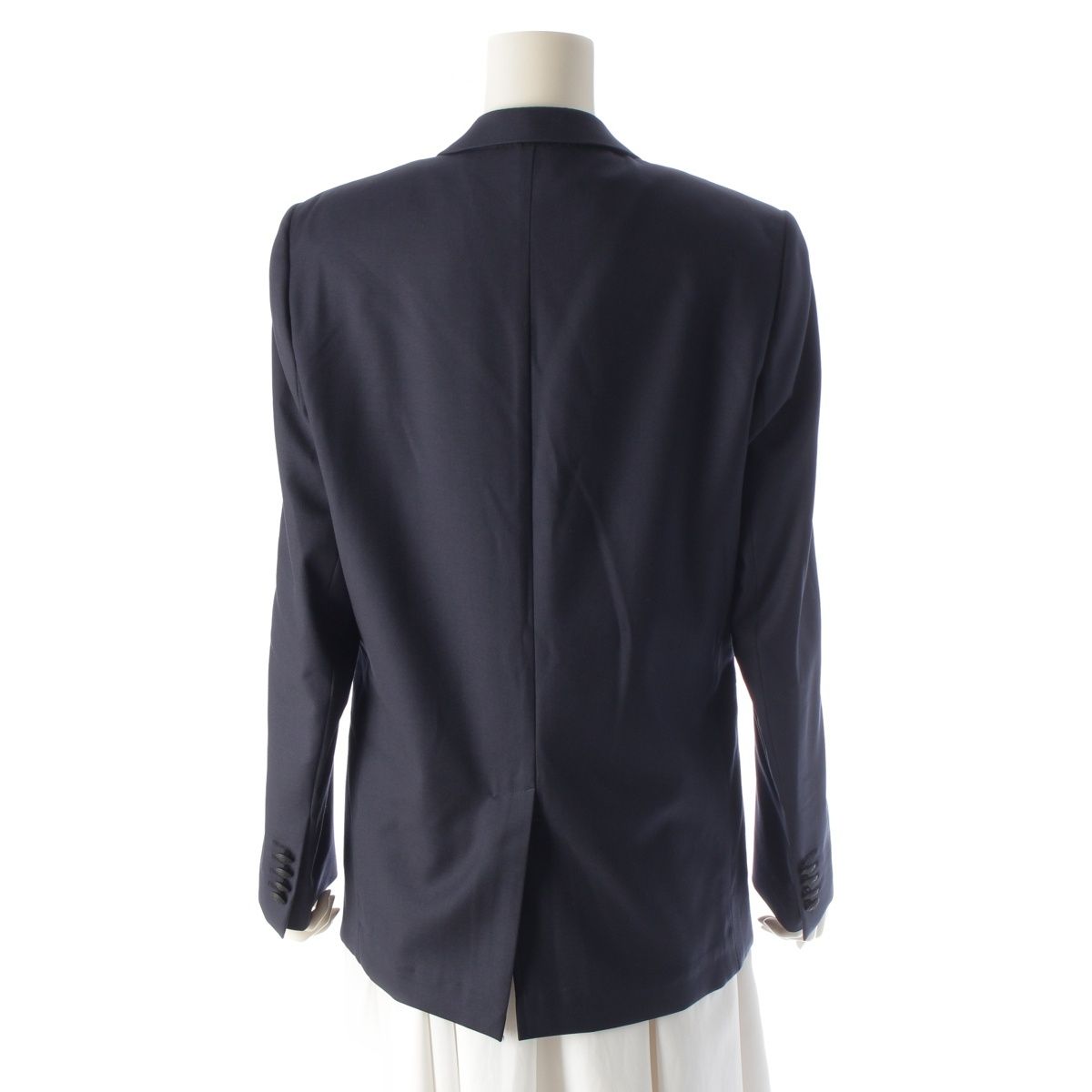 Dior Wool Cupro Single Tailored Jacket Top Navy 46 — view 4