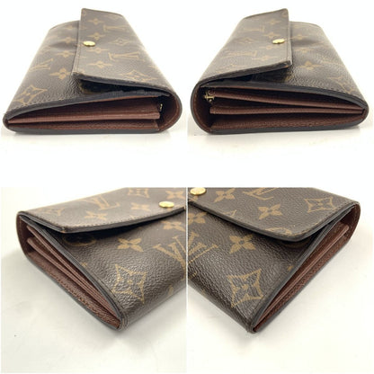 Louis Vuitton Monogram Pochette Porte Monet Cles Bifold Wallet Brown — view 4