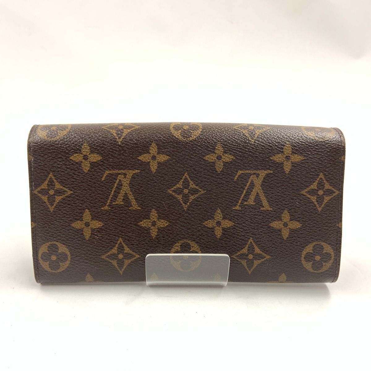 Louis Vuitton Monogram Pochette Porte Monet Cles Bifold Wallet Brown — view 3