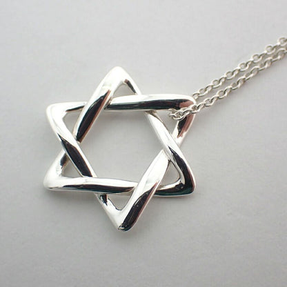 Tiffany & Co 925 Star of David Pendant Necklace — view 6