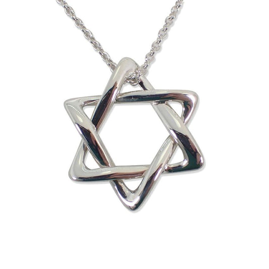 Tiffany & Co 925 Star of David Pendant Necklace