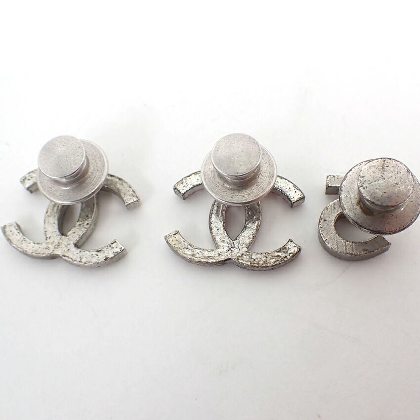 Chanel CC Logo Pin Brooch 3 Piece Set — view 5