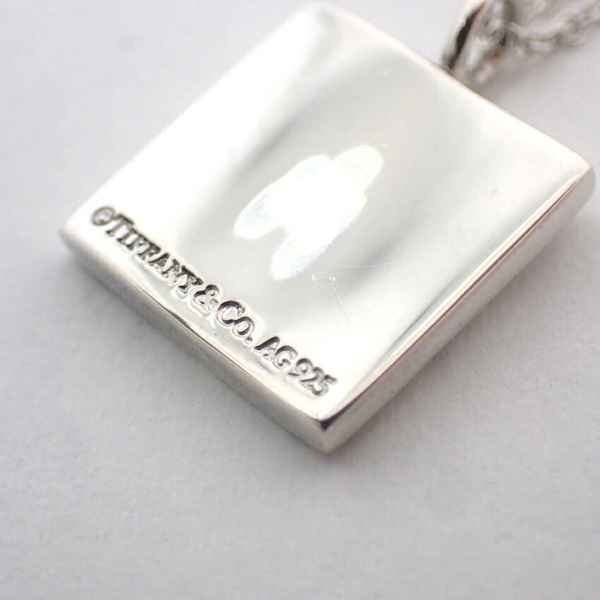 Tiffany & Co 925 Notes Square Pendant Necklace — view 8