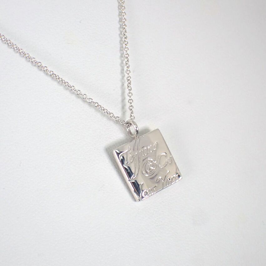 Tiffany & Co 925 Notes Square Pendant Necklace — view 3