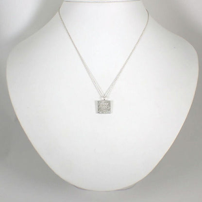 Tiffany & Co 925 Notes Square Pendant Necklace — view 2