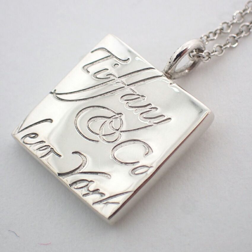 Tiffany & Co 925 Notes Square Pendant Necklace — view 6