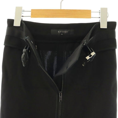 Gucci Tight Skirt Front Zip 40 Black ES — view 4