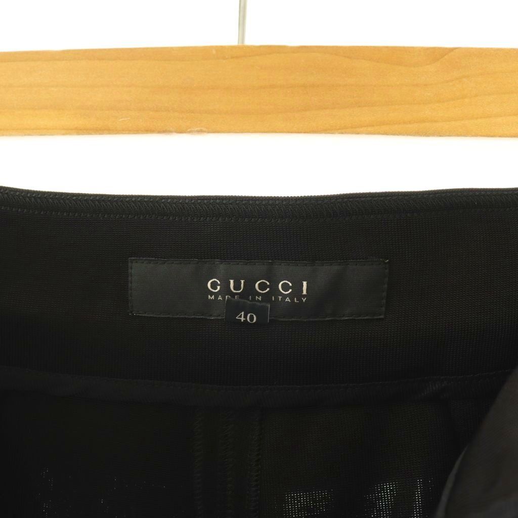 Gucci Tight Skirt Front Zip 40 Black ES — view 6